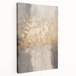 Winter scene with muted blue and white tones on a large stretched canvas, suited for kitchen wall art.