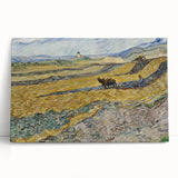 Impressionist Landscape Wall Art - Enclosed Field with Ploughman
