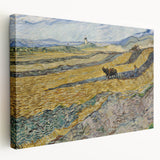 Impressionist Landscape Wall Art - Enclosed Field with Ploughman