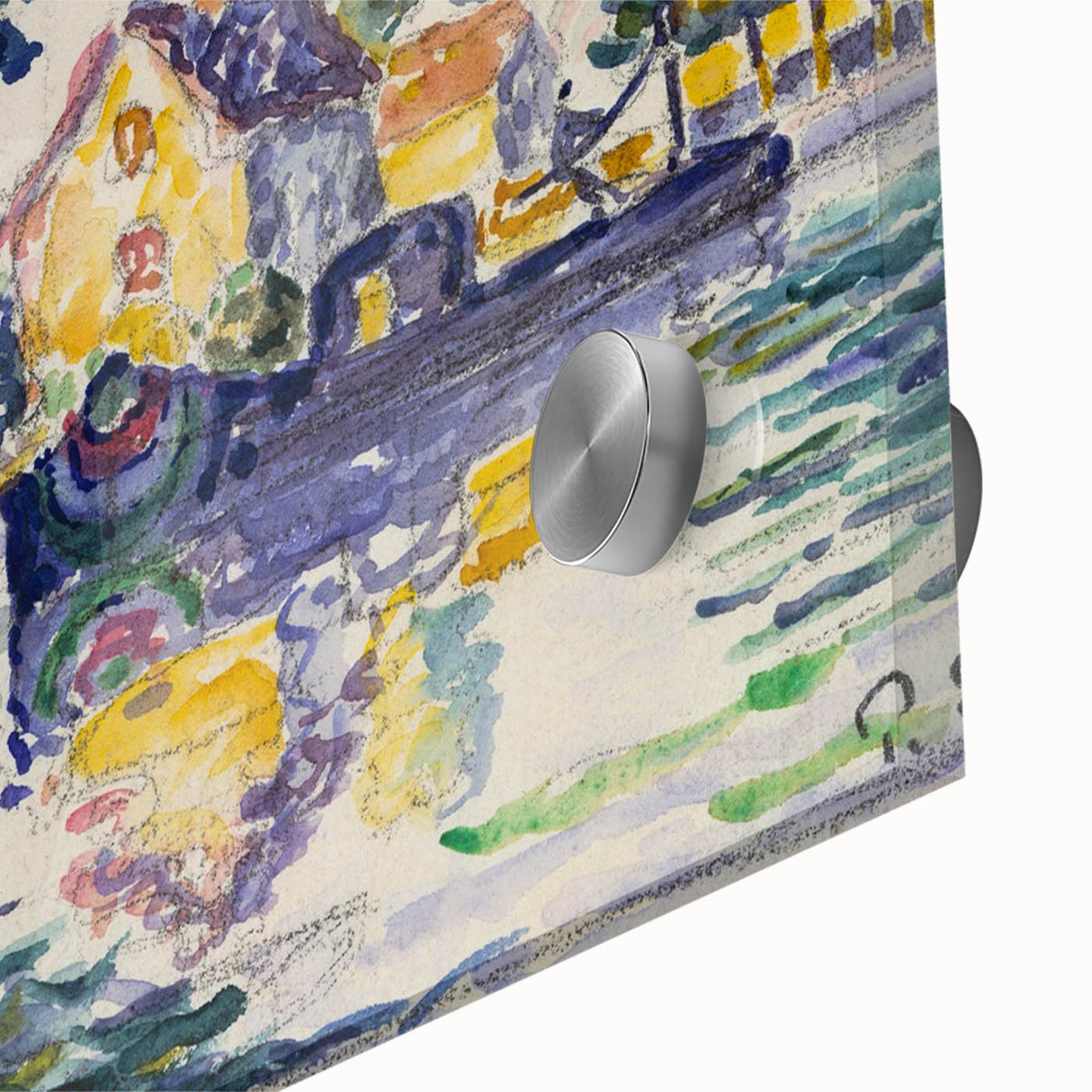 Modern Wall Art: Tranquil River Scene with Impressionist Style