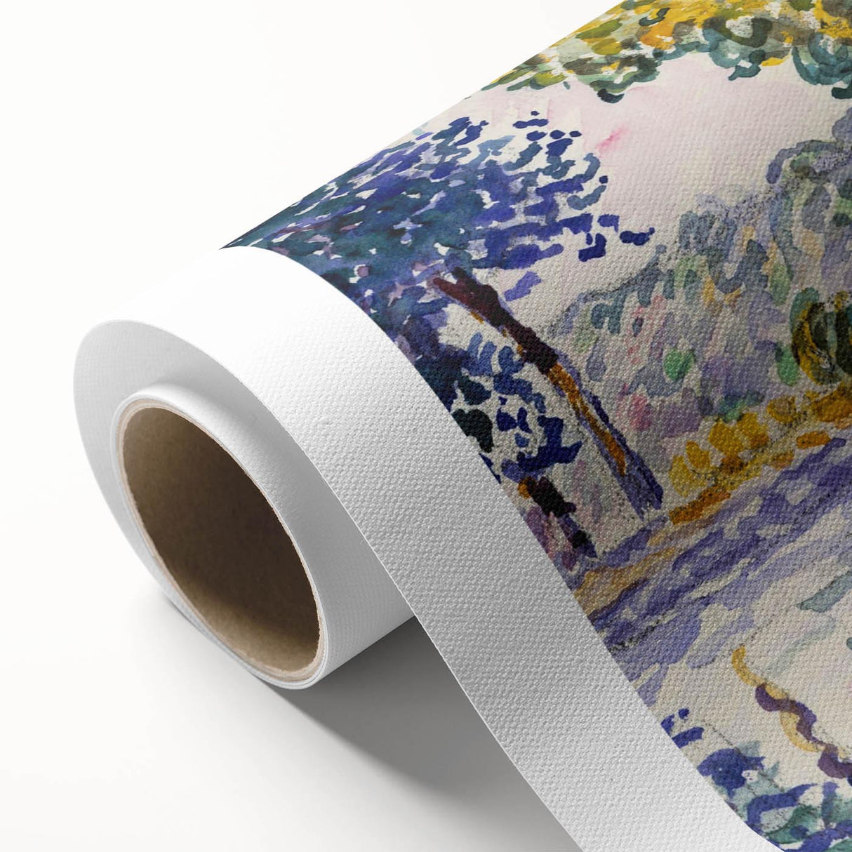Modern Wall Art: Tranquil River Scene with Impressionist Style