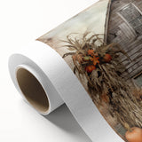 Country Style Art with Pumpkins and Barn - Rustic Farmhouse Wall Decor