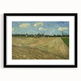Impressionist Landscape Wall Art - Ploughed Fields with Blue Sky