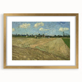 Impressionist Landscape Wall Art - Ploughed Fields with Blue Sky