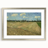 Impressionist Landscape Wall Art - Ploughed Fields with Blue Sky