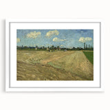 Impressionist Landscape Wall Art - Ploughed Fields with Blue Sky