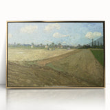 Impressionist Landscape Wall Art - Ploughed Fields with Blue Sky