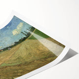 Impressionist Landscape Wall Art - Ploughed Fields with Blue Sky
