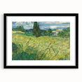 Impressionist Landscape Wall Art - Green Field with Cypress Tree