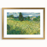 Impressionist Landscape Wall Art - Green Field with Cypress Tree