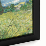 Impressionist Landscape Wall Art - Green Field with Cypress Tree
