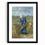 Impressionist Wall Art - Peasant Woman Binding Sheaves by Van Gogh