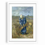 Impressionist Wall Art - Peasant Woman Binding Sheaves by Van Gogh