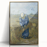 Impressionist Wall Art - Peasant Woman Binding Sheaves by Van Gogh