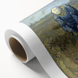 Impressionist Wall Art - Peasant Woman Binding Sheaves by Van Gogh