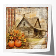 Country Style Art with Pumpkins and Sunflowers - Rustic Farmhouse Decor