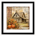 Country Style Art with Pumpkins and Sunflowers - Rustic Farmhouse Decor