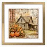 Country Style Art with Pumpkins and Sunflowers - Rustic Farmhouse Decor