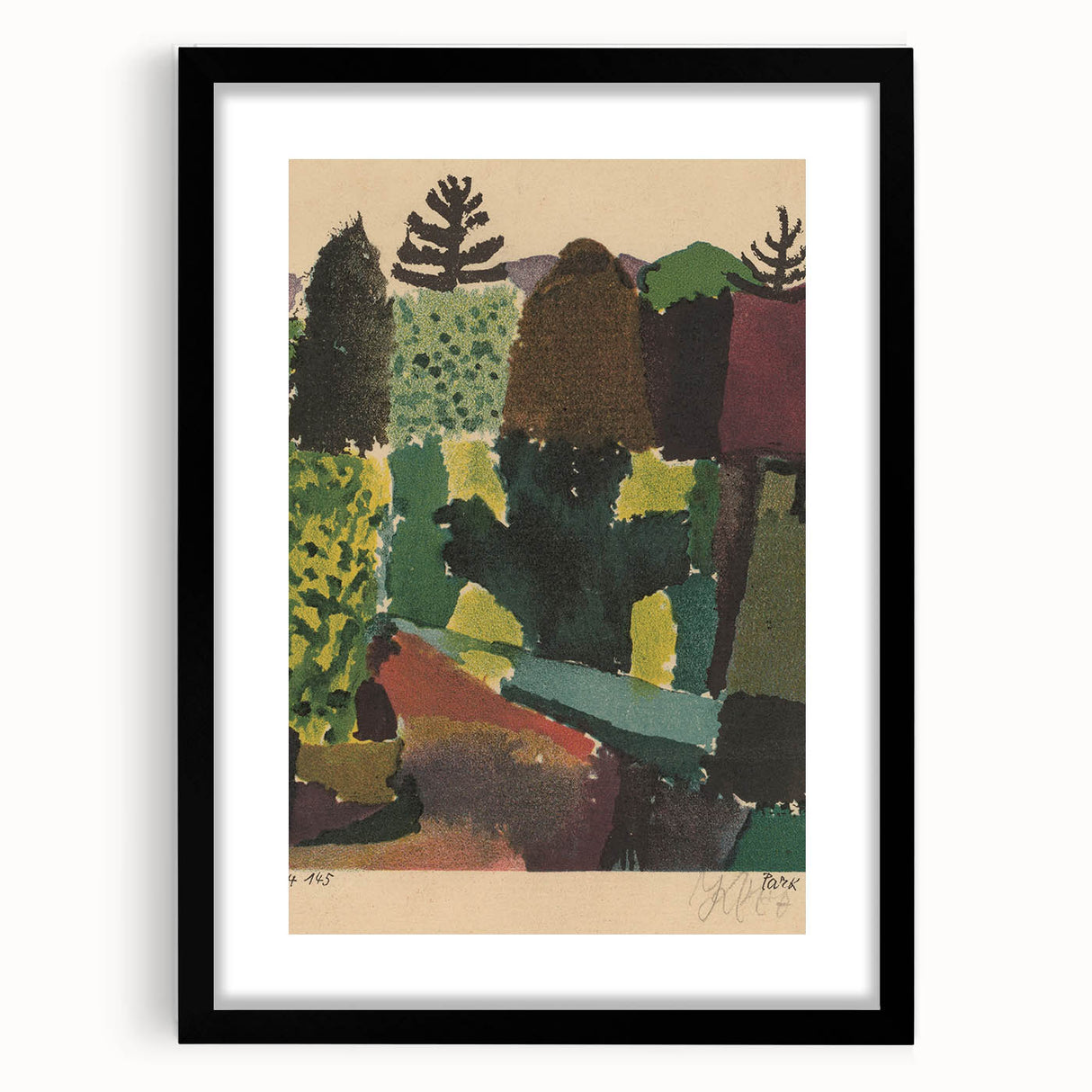 Park Modern Wall Art – Abstract Expression by Paul Klee