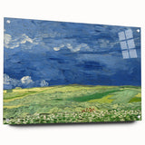 Wheatfield Under Thunderclouds - Impressionist Wall Art by Van Gogh