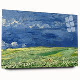 Wheatfield Under Thunderclouds - Impressionist Wall Art by Van Gogh