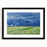 Wheatfield Under Thunderclouds - Impressionist Wall Art by Van Gogh