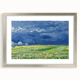 Wheatfield Under Thunderclouds - Impressionist Wall Art by Van Gogh