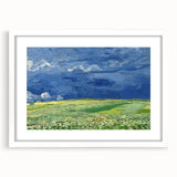 Wheatfield Under Thunderclouds - Impressionist Wall Art by Van Gogh