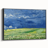 Wheatfield Under Thunderclouds - Impressionist Wall Art by Van Gogh