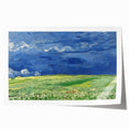 Wheatfield Under Thunderclouds - Impressionist Wall Art by Van Gogh