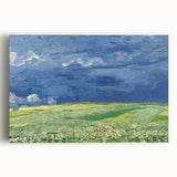 Wheatfield Under Thunderclouds - Impressionist Wall Art by Van Gogh