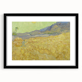 Impressionism Wall Art - Wheatfield with Reaper by Van Gogh Print