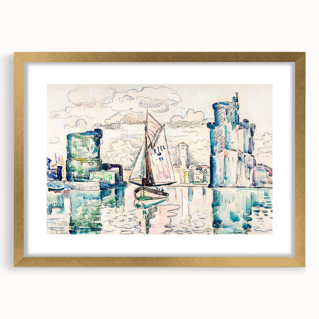 Modern Wall Art - Abstract Harbor Scene - Minimalist Modern Decor