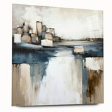 Abstract architectural wall art featuring a sleek acrylic design, showcasing sharp angles and a modern aesthetic, displayed in a side view without pins.