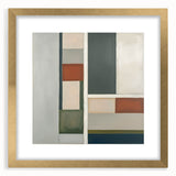 Abstract geometric frame in gold with a stylish mat, showcasing a modern design perfect for contemporary interiors, ideal for enhancing wall decor.