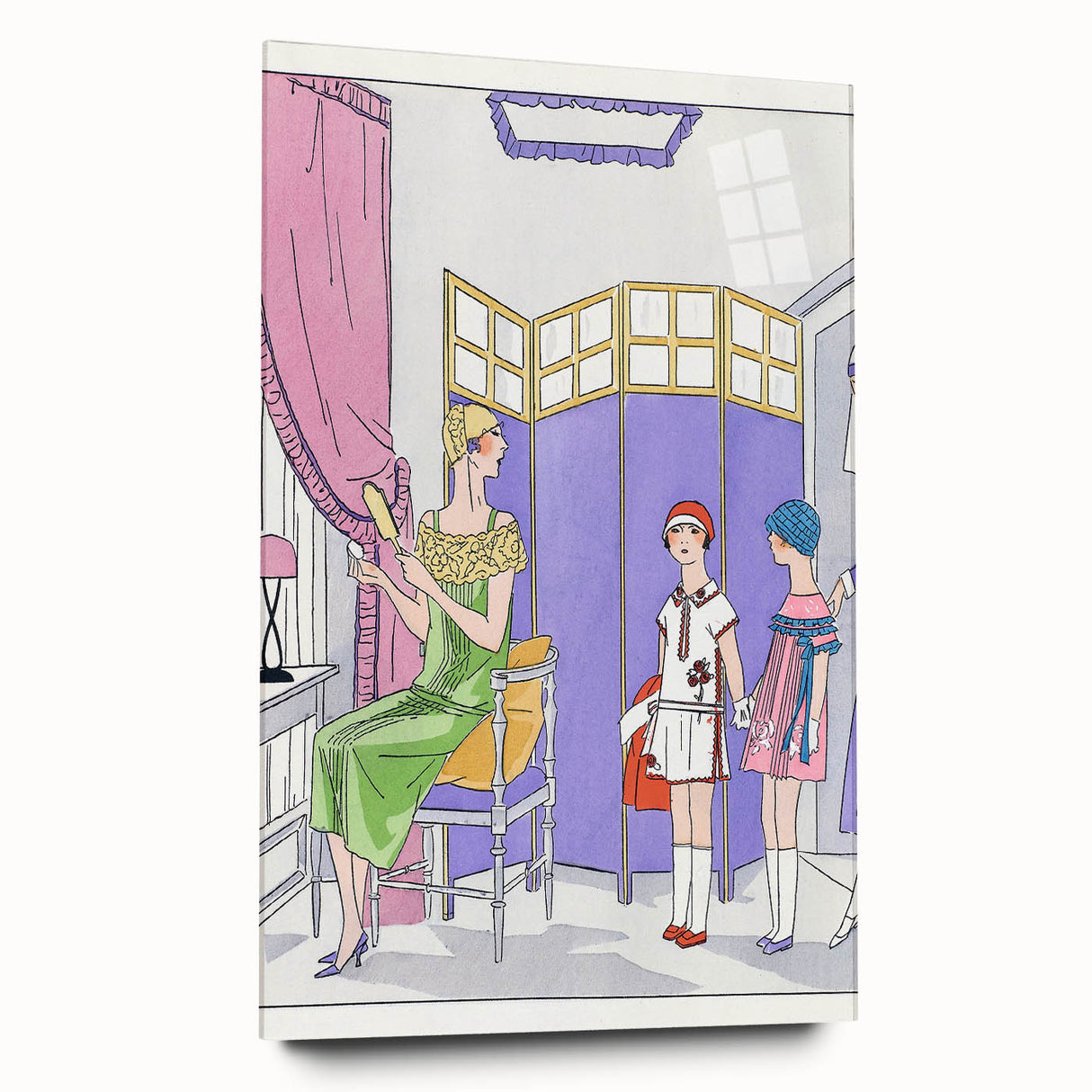 Vintage Fashion Art Deco Wall Art – Pastel Colors & Elegant 1920s Scene