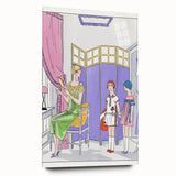 Vintage Fashion Art Deco Wall Art – Pastel Colors & Elegant 1920s Scene