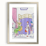 Vintage Fashion Art Deco Wall Art – Pastel Colors & Elegant 1920s Scene