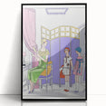Vintage Fashion Art Deco Wall Art – Pastel Colors & Elegant 1920s Scene