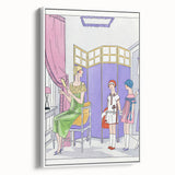 Vintage Fashion Art Deco Wall Art – Pastel Colors & Elegant 1920s Scene