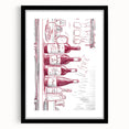 Extra large abstract art print featuring vibrant, textured strokes of multiple colors on a framed black mat.