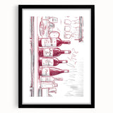 Extra large abstract art print featuring vibrant, textured strokes of multiple colors on a framed black mat.