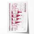 Extra large rolled print featuring a floral design in soft pastel shades, ideal for art wall dining room.