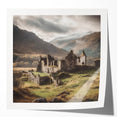 Vibrant landscape wall art print showcasing a serene countryside scene with lush greenery and a blue sky, presented in a glossy finish for a modern decor touch.