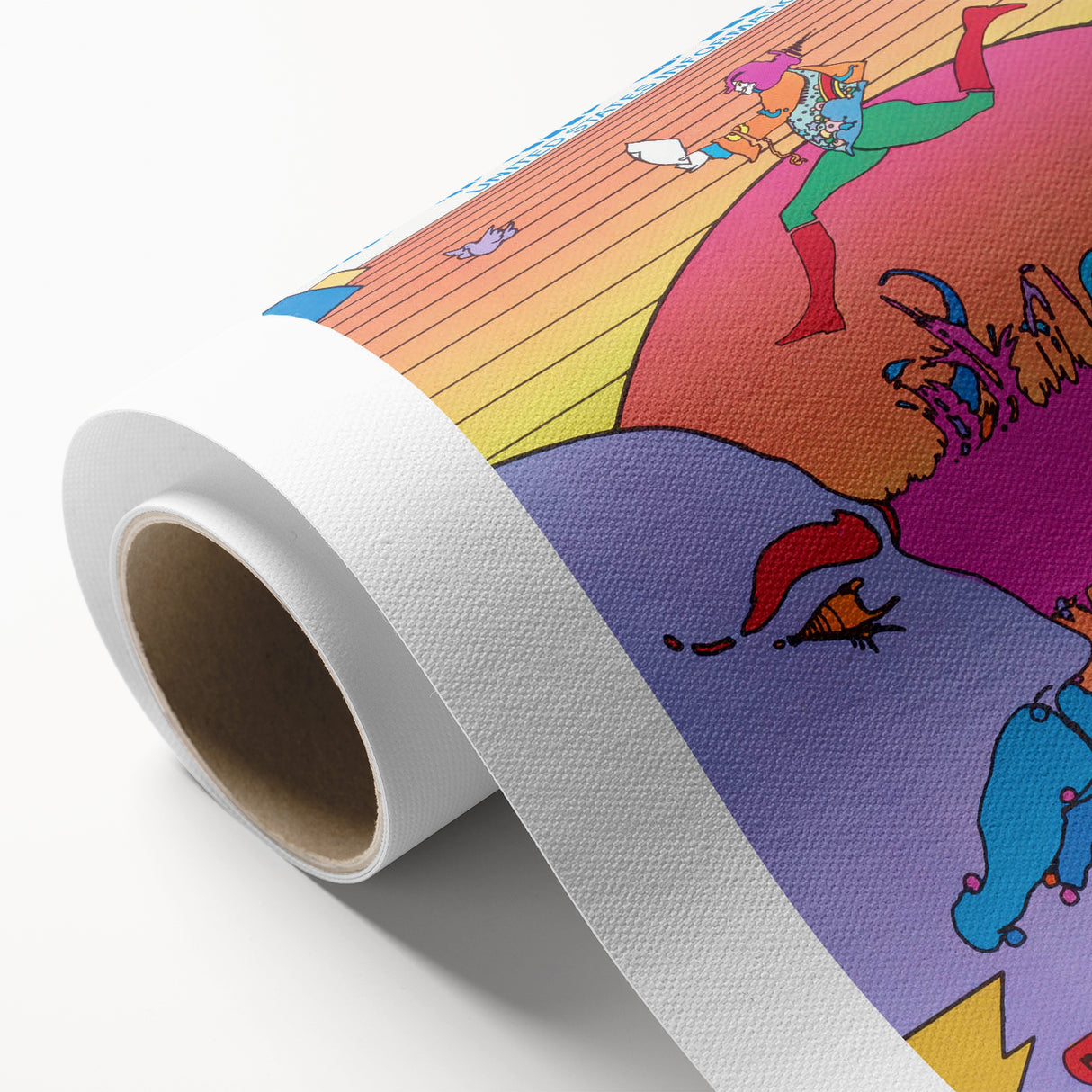 Modern Wall Art: Bold U.S.I.A. Psychedelic Poster by Peter Max