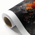 Art Deco poster of natural elements in muted earth tones on rolled canvas, ideal for nursery wall art.