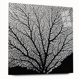 Large abstract floral design in vibrant colors on acrylic glass, ideal for bedroom or dining room art.