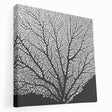 A close-up floral image in vibrant colors printed on a large stretched canvas, ideal for kitchen wall art.