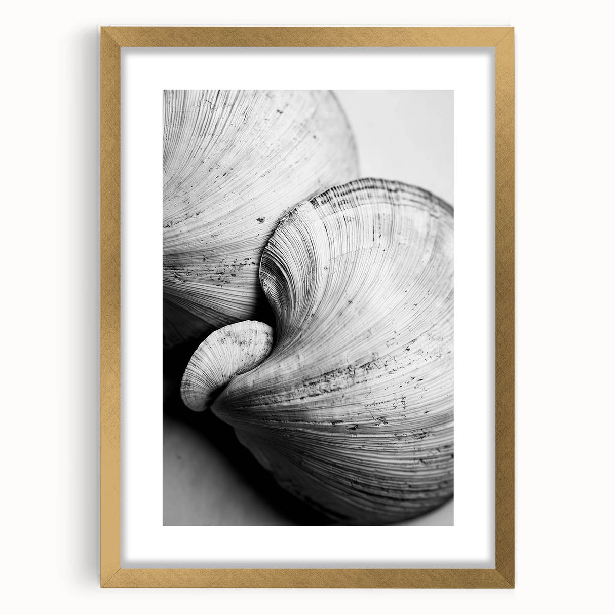 Extra large abstract art print featuring textured swirls in earth tones, framed in gold, ideal for living room decor.