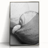 Mid-century modernist art of nature elements in silver frame, acrylic print, suitable for nursery wall art.